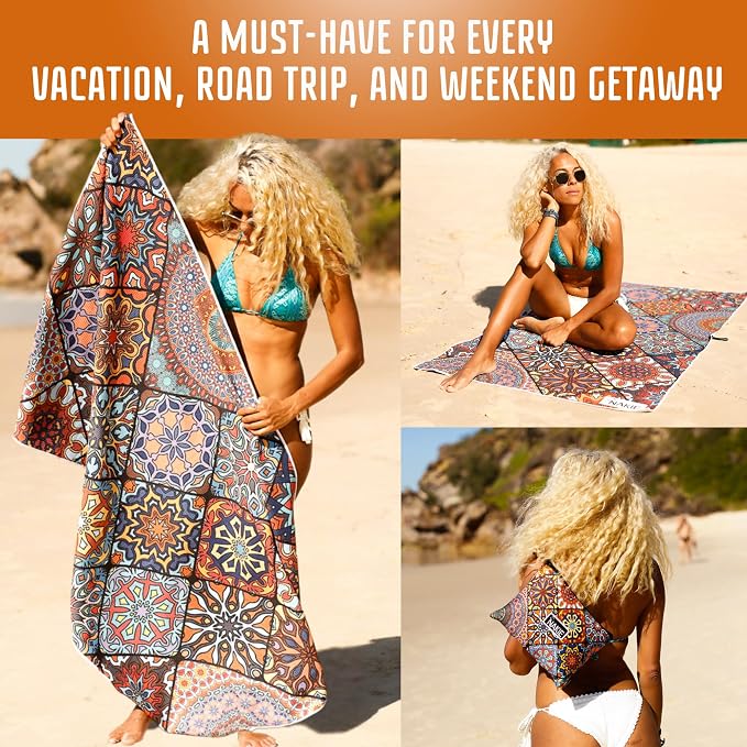 Nakie Sand Free Beach Towel, Quick Dry, Lightweight and Compact - Image 8