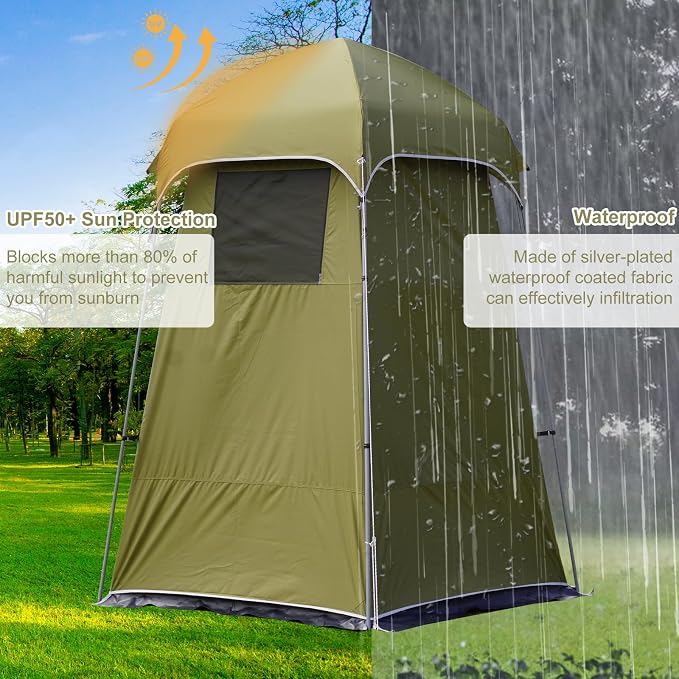 Vidalido Outdoor Camping Shower Tent Easy Setup Privacy Tent Changing Room - Image 9