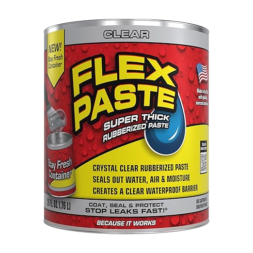 Flex Paste, Waterproof Paintable Putty, Spackle Sealant, Fill Gaps Cracks Holes by FlexSealProducts