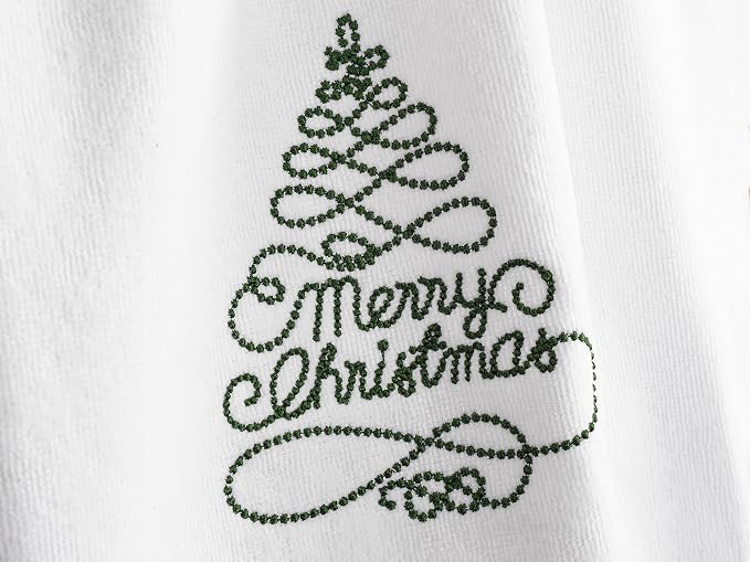 American Soft Linen Christmas Bath Towels Bathroom Set, 2 Packed Embroidered - Image 3