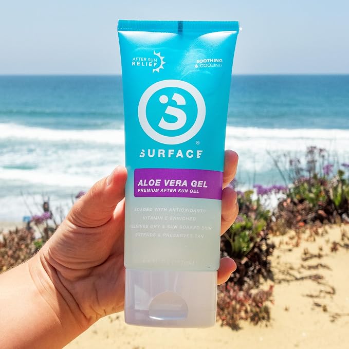 Surface Aloe Vera Gel, Sunburn Relief and After Sun Care, Cooling Hydrating Gel - Image 8