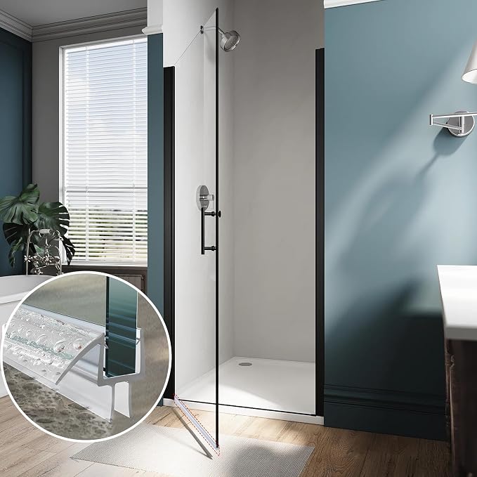 Shower Door Bottom Seal, for 5/16" Thick Framless Glass Door, to Stop Water - Image 7