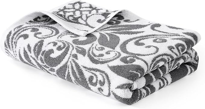Modern Threads Trefoil Filigree 6-Piece 100% Cotton Towel Set – Reversible Yarn - Image 6