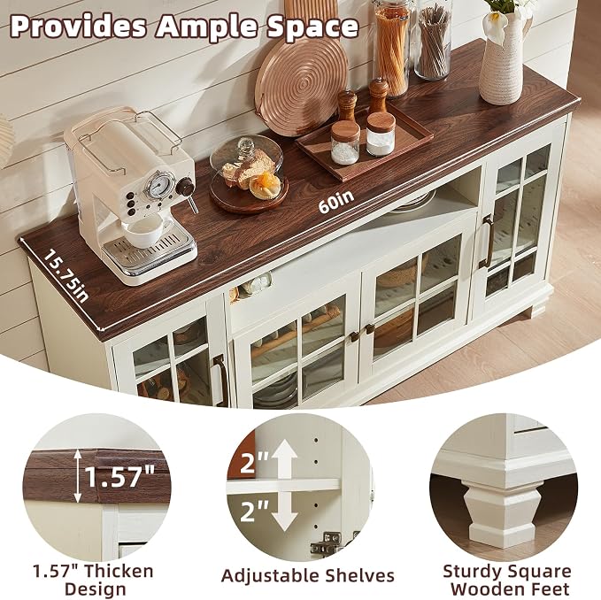 Large Sideboard Buffet Cabinet - Image 7