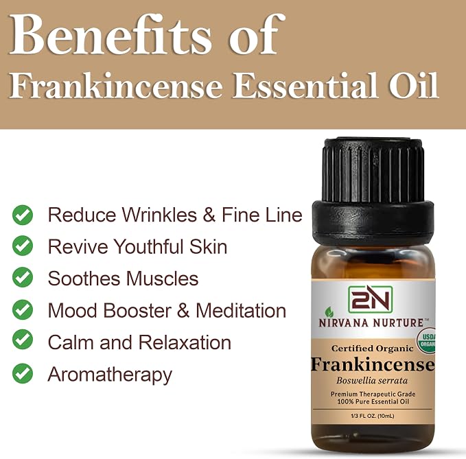 Frankincense Essential Oil USDA Certified Organic, 100% Pure Natural Premium - Image 3