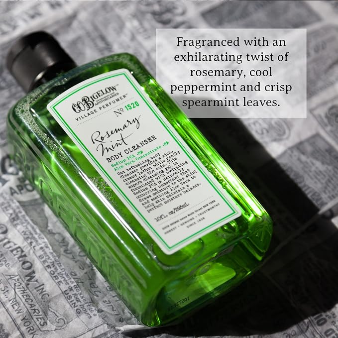 C.O. Bigelow Rosemary Mint Body Wash, Village Perfumer Moisturizing Body Wash - Image 3
