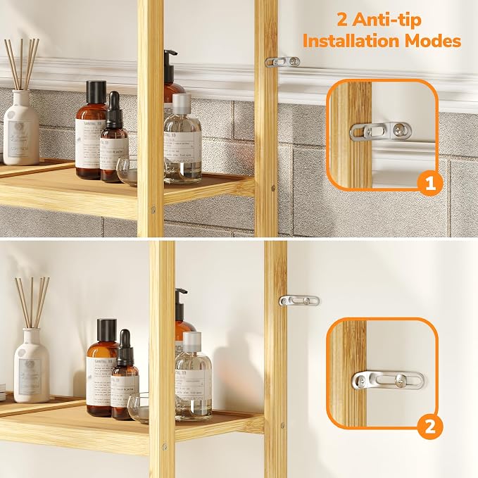 AMBIRD Over The Toilet Storage, 3-Tier Bathroom Organizer Over Toilet - Image 7