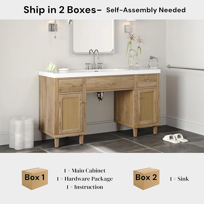 60 Inch Single Bathroom Vanity - Image 8