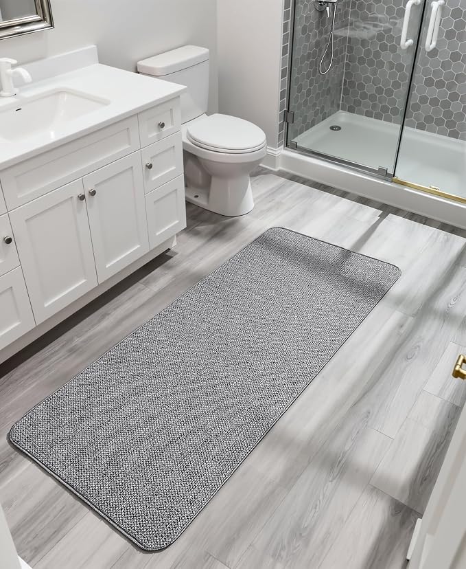 Bath Mat, Ultra Thin Bathroom Runner Rugs, Large Bath Mats - Image 6