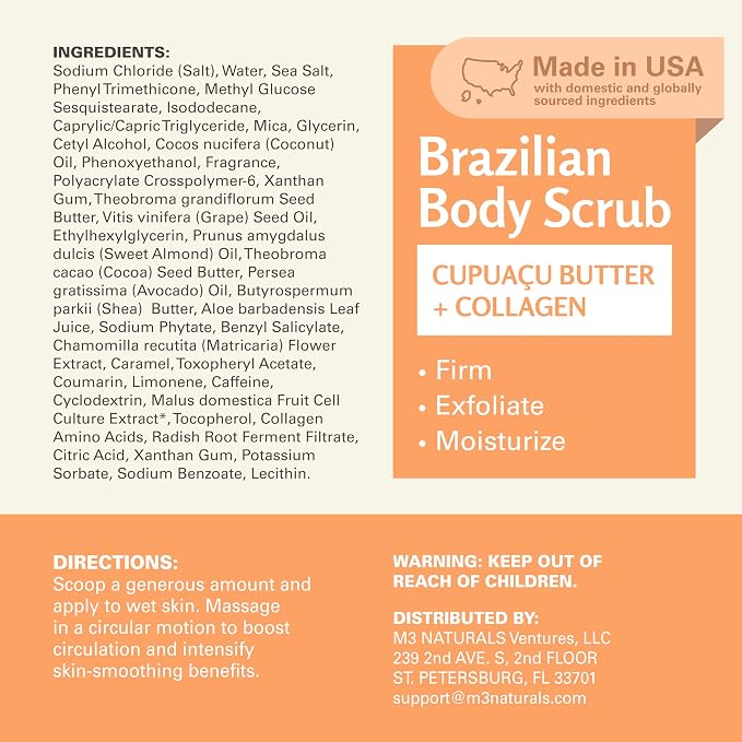 Firming & Moisturizing Brazilian Body Scrub, Gentle Body Exfoliator - Image 9