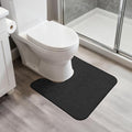 Toilet Rugs U Shaped Bathroom Rug, Machine Washable Non Slip Quick Dry Super by BosapDirect