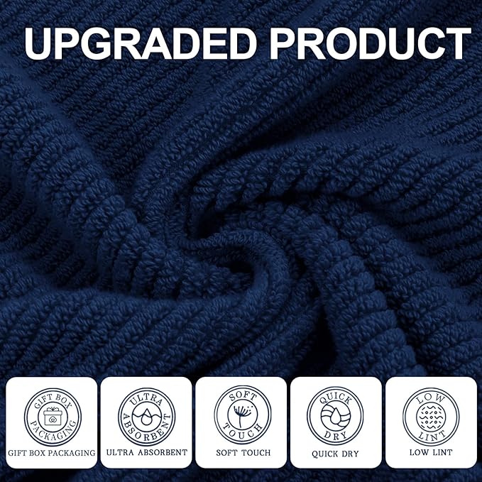 VOOVA & MOVAS Bath Towels, Large 30" x 56" - Image 2
