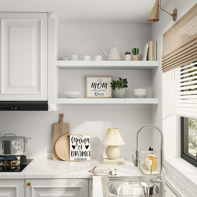 Vivelove Single Floating Shelves 36 Inches, 36 x 10 inch Deep x 1.8 in Thick - Image 7