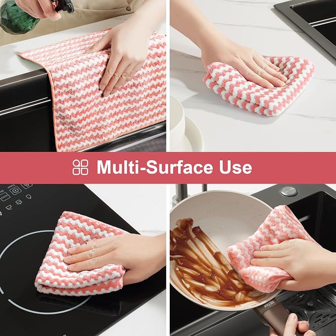 JOYMOOP 54 Packs Microfiber Cleaning Cloths, Super Absorbent Cleaning Cloths - Image 9