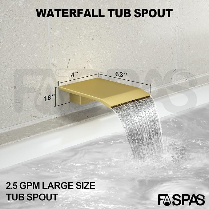 Shower System with Tub Spout, Shower Faucet Set with 10 Inch Rain Showerhead - Image 4