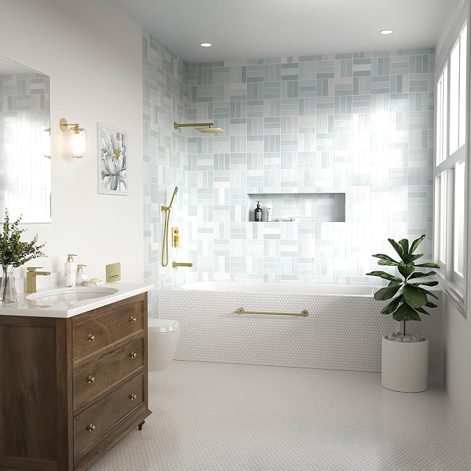 Lava Odoro Modern 3-Setting Square Shower and Tub Faucet Set - Image 3