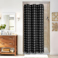 MitoVilla Boho Small Stall Shower Curtain 36 x 72, Narrow Polyester Linen by MitoVilla