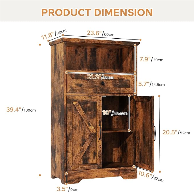 Floor Cabinet, Farmhouse Storage Cabinet - Image 2