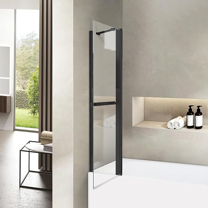 Bathroom Pivot Tub Glass Door 36" W*55" H, Folding Bathtub Shower Door Screen - Image 5