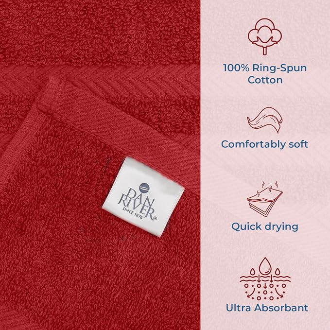 DAN RIVER 2 Pack Luxury Bath Sheets 35x70, 600 GSM, Soft & Quick Dry 100% Ring - Image 6