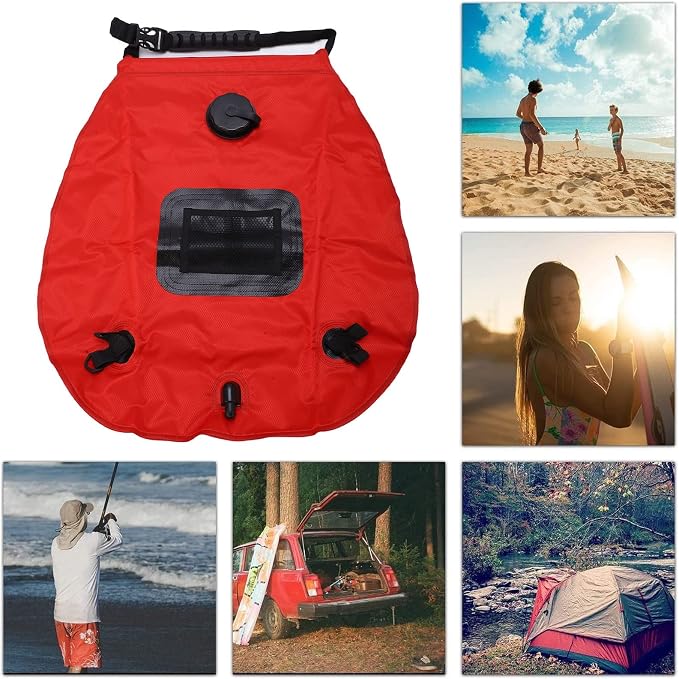 20L Folding Solar Heated Shower Bath, oor Camp Shower - Image 6