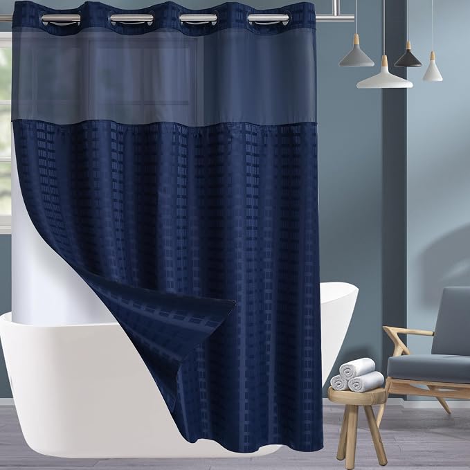 Conbo Mio Extra Long No Hook Shower Curtain by ConboMio