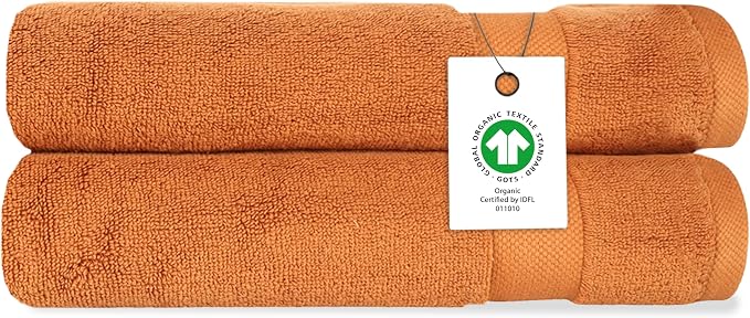 Delara Organic Cotton Luxuriously Plush Hand Towel Pack of 2 | GOTS & OEKO-TEX by Delara