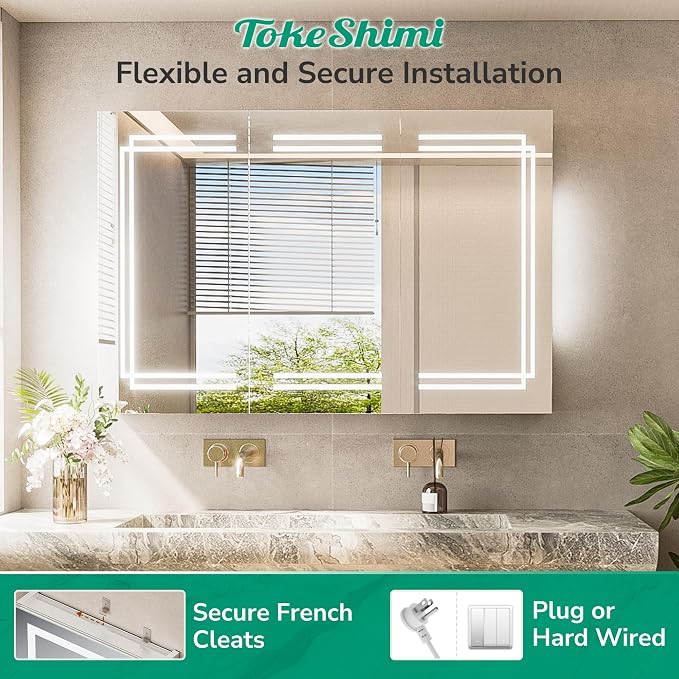 TokeShimi 30x32 Bathroom Mirror Medicine Cabinet - Image 8
