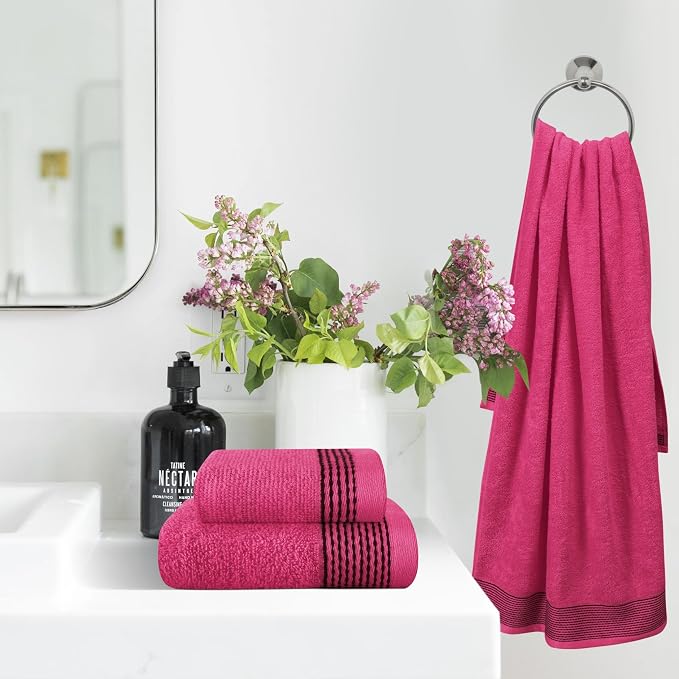 Belizzi Home Ultra Soft 3 Pack Cotton Towel Set, Contains a Bath Towel 28x55 - Image 3