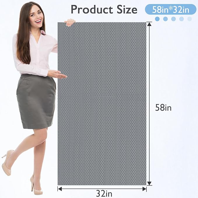 Extra Large Non-Slip Shower Mat, Fast-Dry PVC Bath Stall Tub Mat, Drain-Hole - Image 3