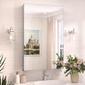 TokeShimi 20x32 Bathroom Cabinet Mirror Tempered, Aluminum Silver Recessed by RefinedBathroomAccessories