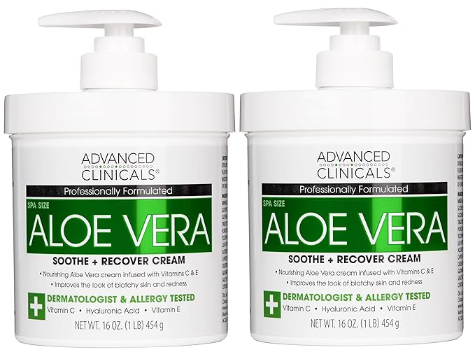 Advanced Clinicals Aloe Vera Lotion Skin Care Relief | Vitamin E Infused by AdvancedClinicals