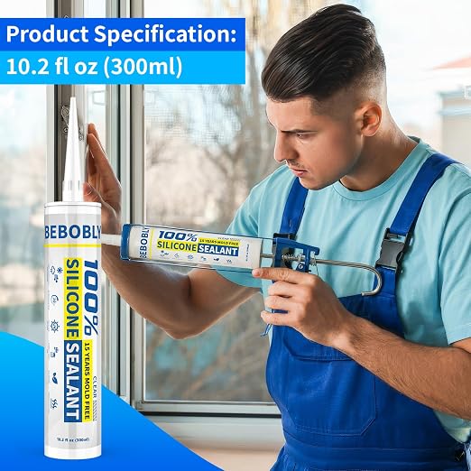 Silicone Caulk & Sealant Clear, 100% Waterproof Silicone Sealant, Shrink & - Image 5