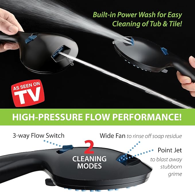 Hotel Spa AquaCare As-Seen-On-TV High Pressure Handheld & Rain 50-mode 3-way - Image 9
