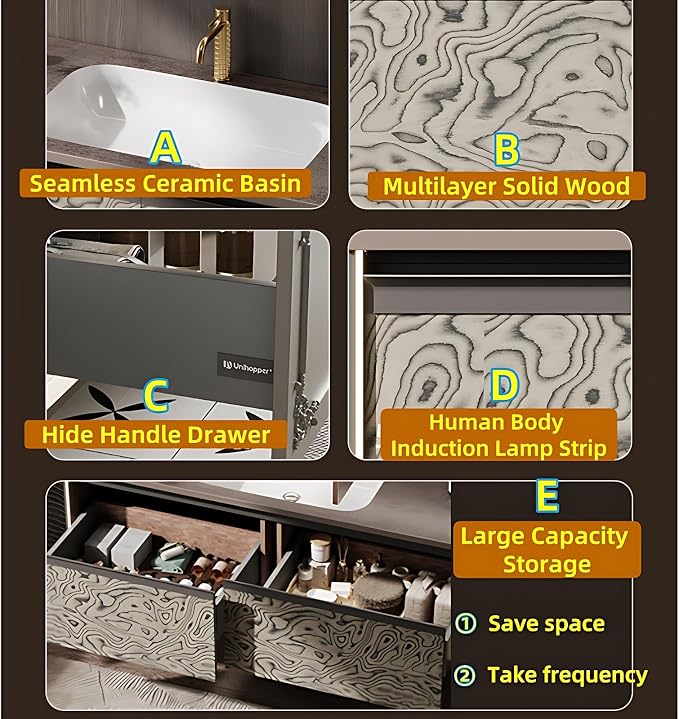 36in Modern Bathroom Vanity Collection - Image 6
