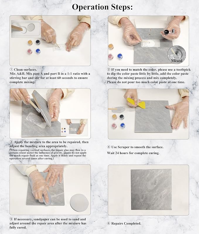 Tub, Tile and Shower Repair Kit, Hupeyna Porcelain Repair Kit, Bathtub Repair - Image 3