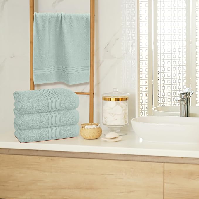 BOUTIQUO Ultra Soft Cotton 6 -Piece Hand Towel Set 16x24 Inch, Spa & General - Image 4