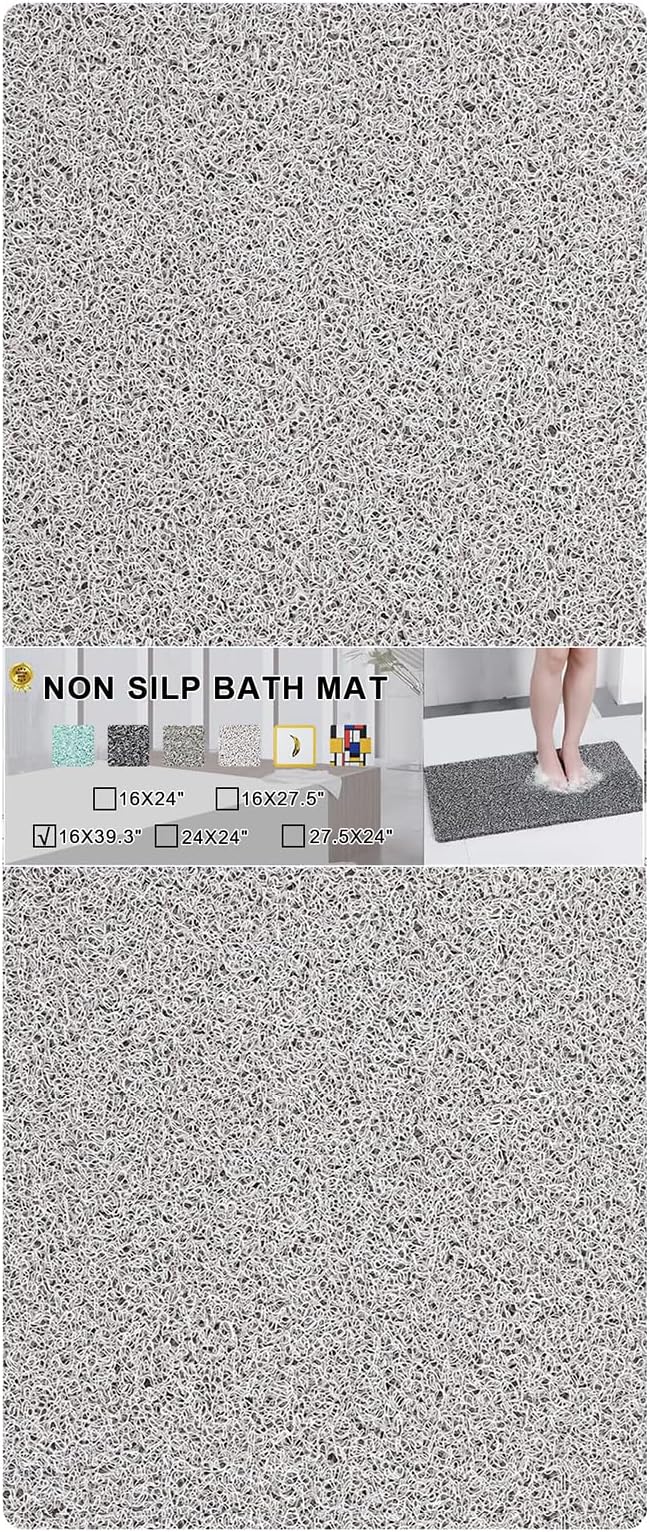 Nonslip Bathtub Mat, Anti Slip Bath Mat 0.6" Extra Thick, Quick Dry Bath Tub by Rzoysia