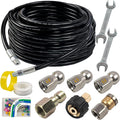Hourleey Sewer Jetter Kit for Pressure Washer 50FT, Drain Cleaner Hose 1/4 Inch by Hourleey