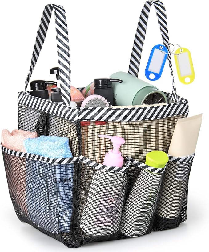 Temede Mesh Shower Caddy Tote, Large Shower Caddy Basket Portable, Quick Dry by Temede