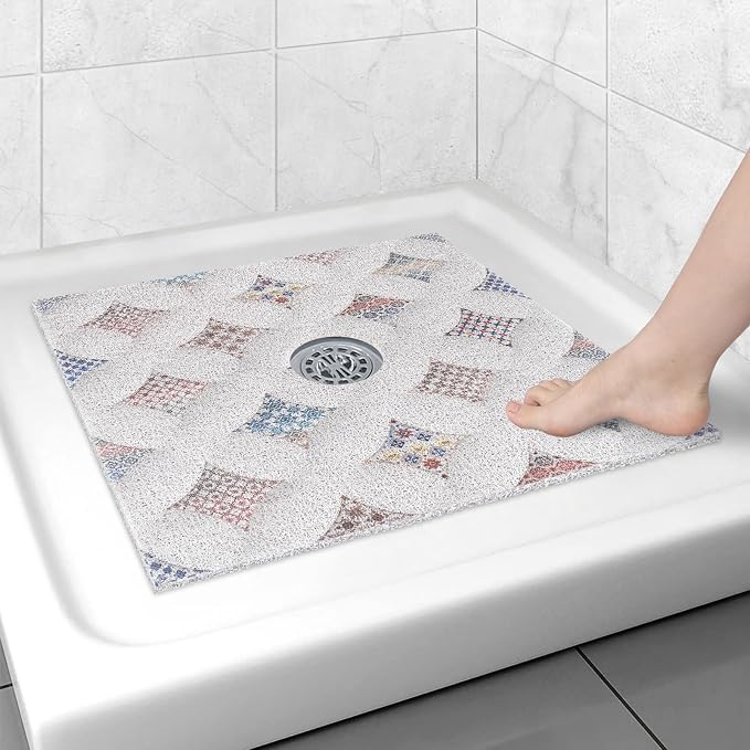 Square Shower Mat Non Slip: 31x31 Inch Extra Large Shower Floor Mat by Unknown