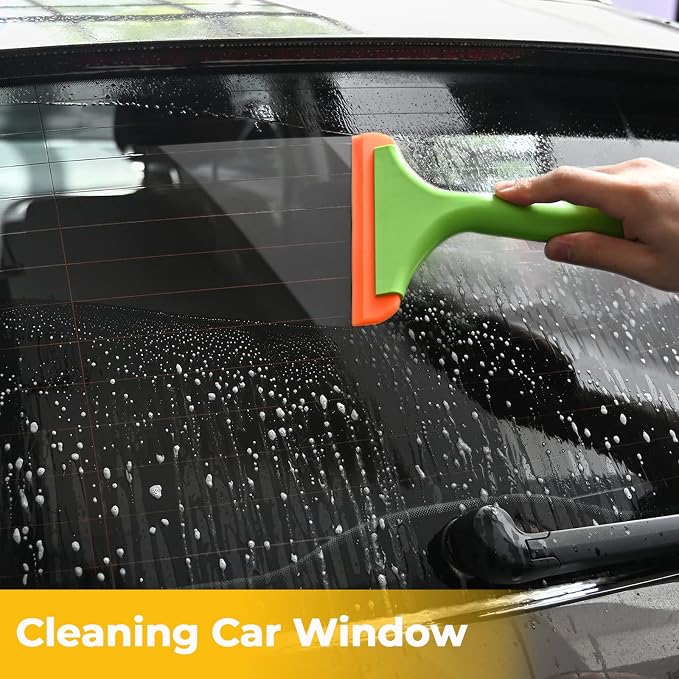 Gomake Small Silicone Squeegee Window Shower Squeegee Tool, Auto Water Blade - Image 6