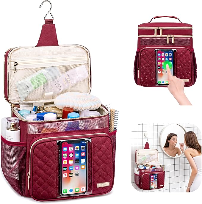 Large Toiletry Bag for Women Men, Bathroom Bag, Water Resistant Shower Bag - Image 2