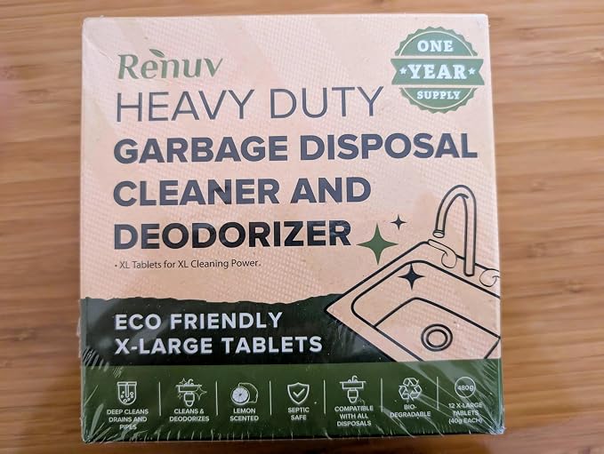 Renuv Garbage Disposal Cleaner and Deodorizer Tablets Drain Freshener, Foaming - Image 7