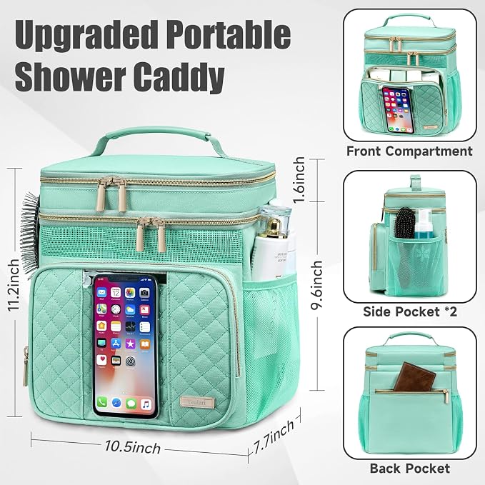 Large Toiletry Bag for Women Men, Bathroom Bag, Water Resistant Shower Bag - Image 4