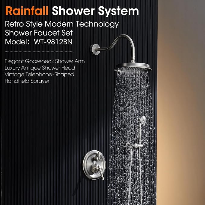 Rainfall Shower System Shower Faucet Set - Image 2