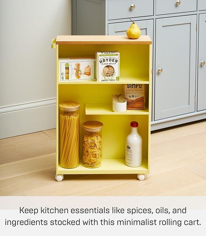 YAMAZAKI Home Slim Rolling Storage Cart – Narrow Bathroom Storage Cabinet - Image 4