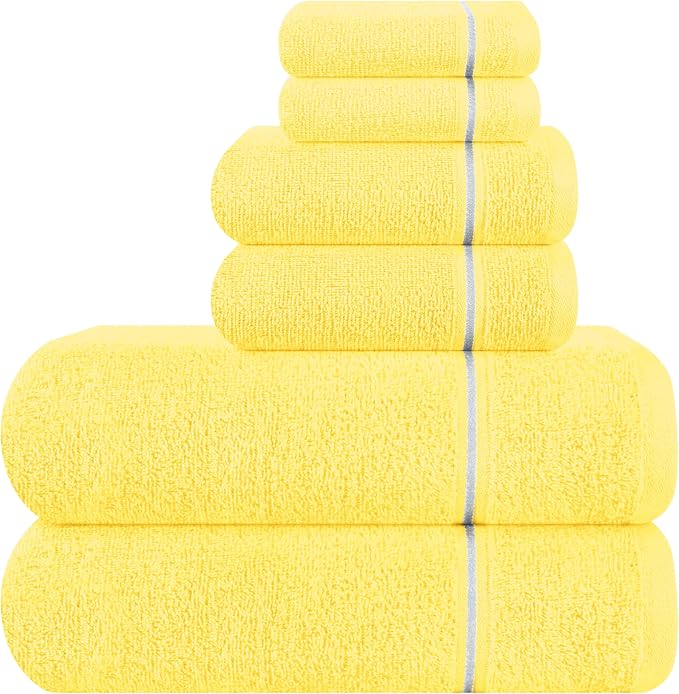 MyOwn Ultra Soft 6 Pack Cotton Towel Set, Contains 2 Bath Towels 28x55 inch by Unknown