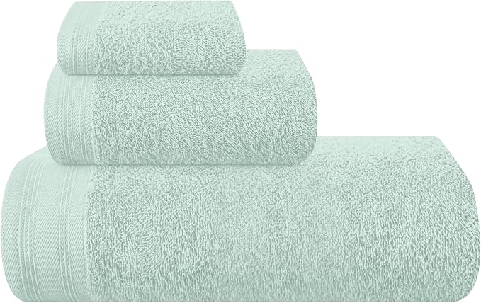 Ultra Soft 3 Pack Cotton Towel Set, Contains a Bath Towels 28x55 inch, a Hand by Unknown