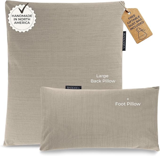 BADESOFA® Luxury Bath Pillow Set 2-Piece – Large Back Pillow & Foot Pillow by BADESOFA